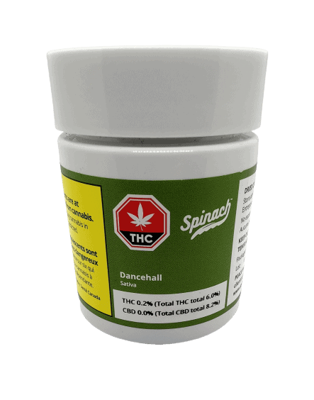 Dancehall Strain made by spinach. container pic.