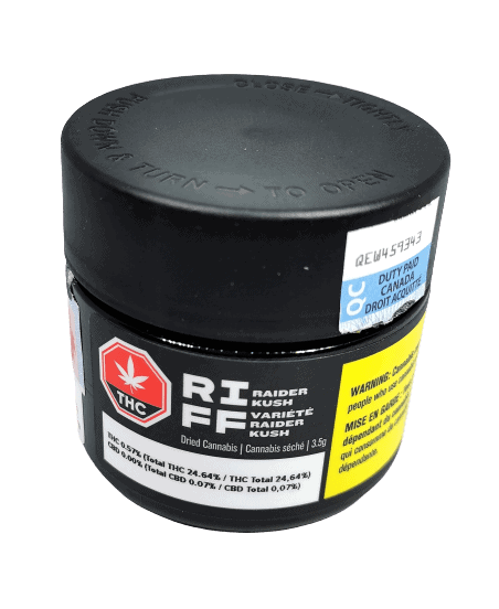 picture of container for raider kush strain review