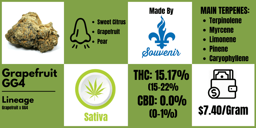 grapefruit gg4 strain review, info block