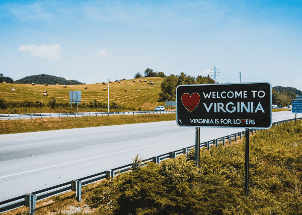 Virginia Freeway road sign